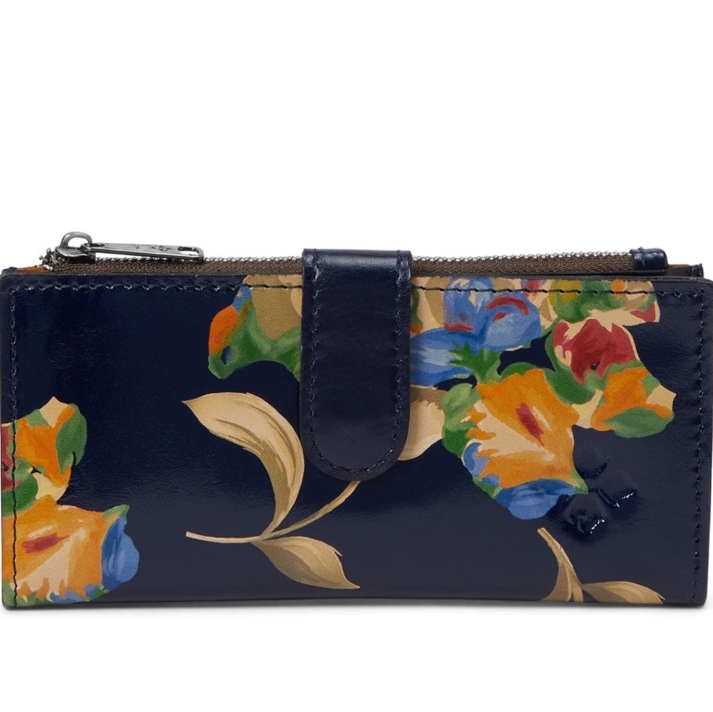 Patricia Nash Navy Floral Leather Wallet